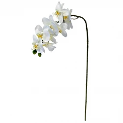 Orkide på stilk, hvid, 80cm, kunstig blomst