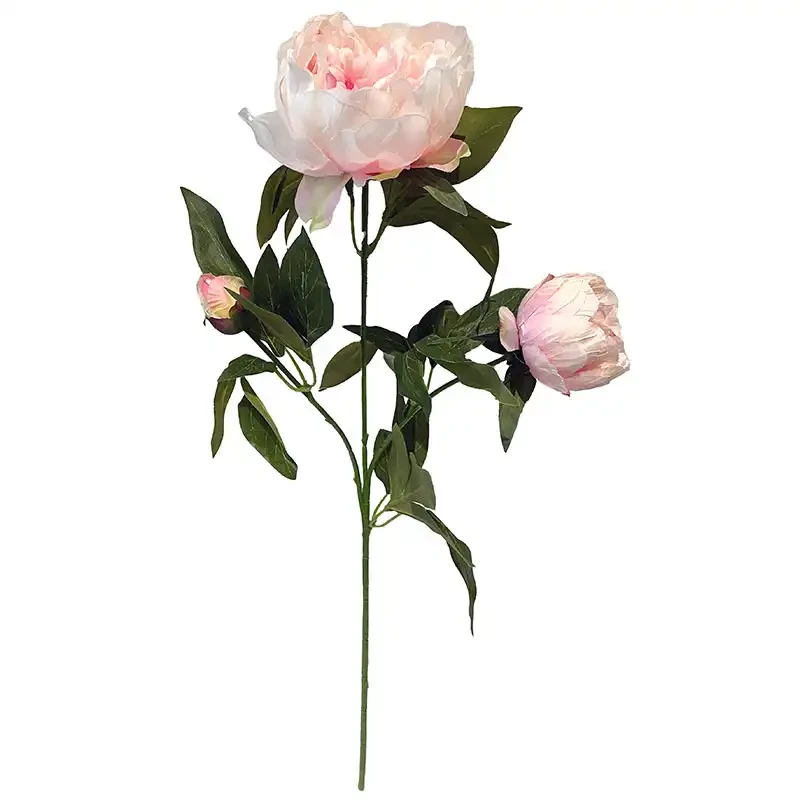 Pæon, lyserød, 71cm, kunstig blomst