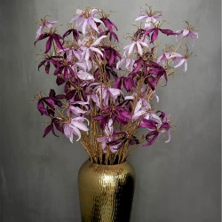 Lilje på guld stilke, 108cm, lys lilla, kunstig blomst
