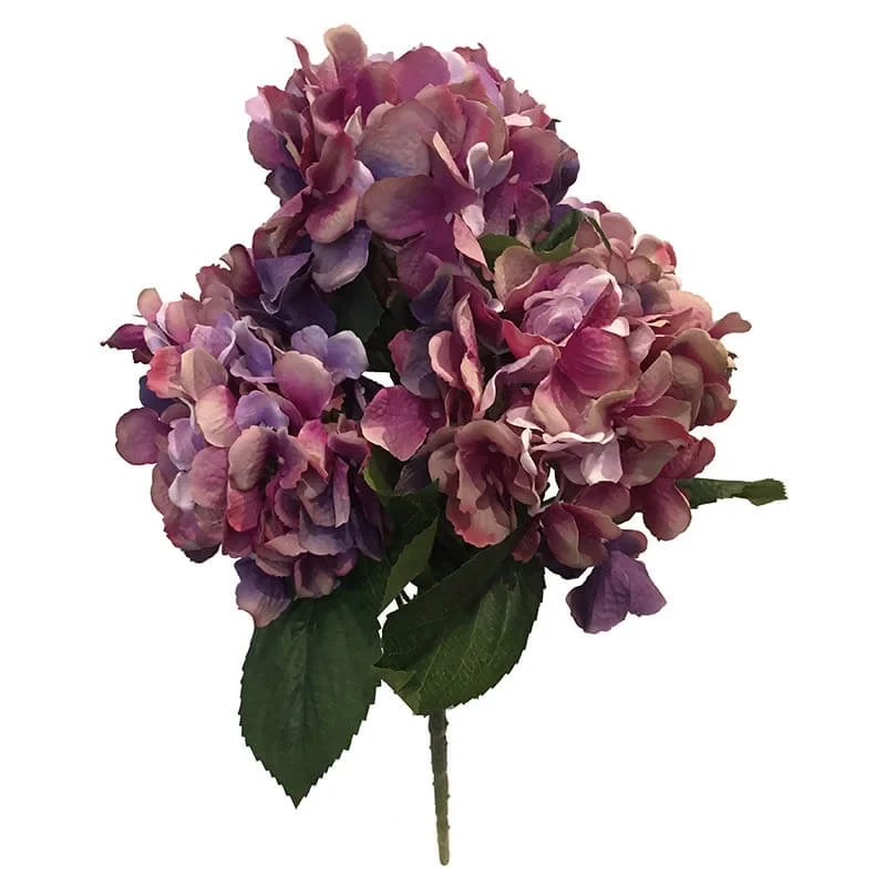 Hortensia buket, 45cm, Lilla, kunstig blomst