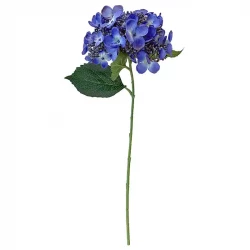 Hortensia, mørkeblå, 50cm, kunstig blomst