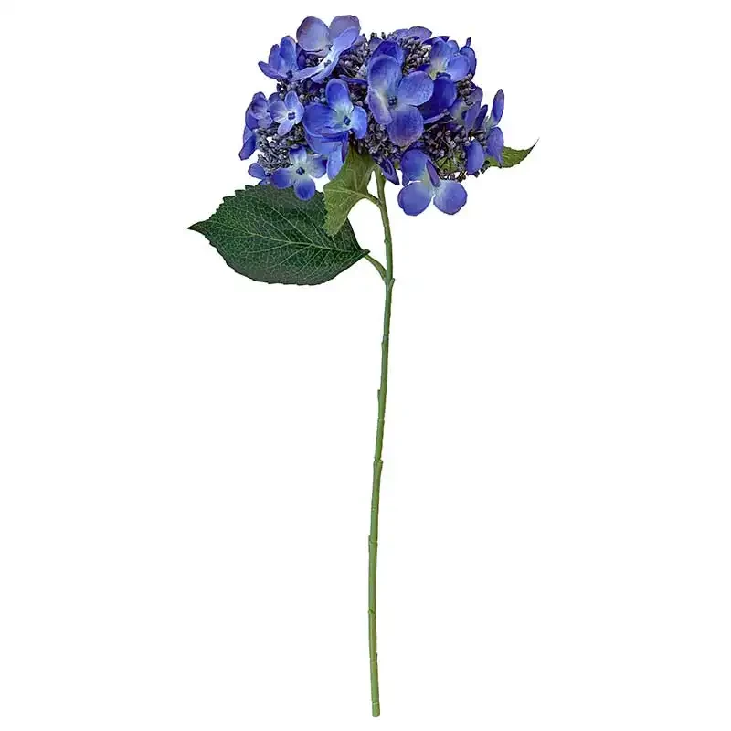 Hortensia, mørkeblå, 50cm, kunstig blomst