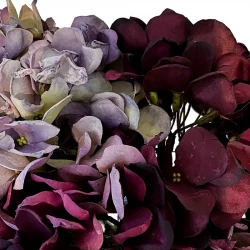 Hortensia buket, bordeaux/ lilla, kunstig Blomst