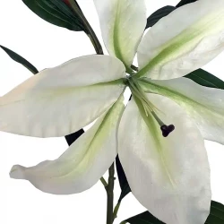 Lilje, hvid, 74cm, kunstig blomst