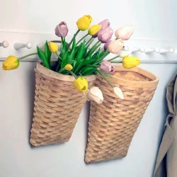 Tulipanbuket, 47cm med 7 blomster Gul, kunstig blomst