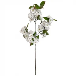 Æblegren, hvid blomst, 80cm, kunstig gren