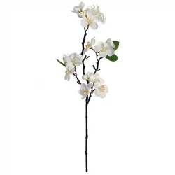 Ferskengren m hvid blomst, 48cm, kunstig gren