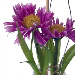 Marguerit i glas m snor til at hænge, kunstig blomst