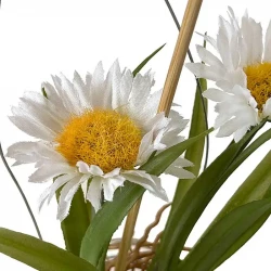 Marguerit i glas m snor til at hænge, kunstig blomst