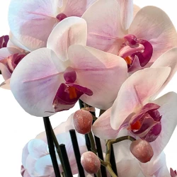 Orkide i potte, pink, 100cm, kunstig blomst