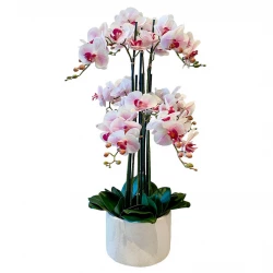Orkide i potte, pink, 100cm, kunstig blomst