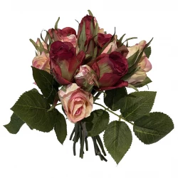 Rosen buket, mix, 15 roser, 30cm, kunstig blomst