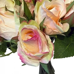 Rosen buket, rosa, 15 roser, 30cm, kunstig blomst