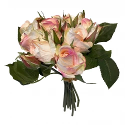 Rosen buket, rosa, 15 roser, 30cm, kunstig blomst