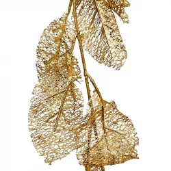Bladranke i guld m hul mønster, 180cm, kunstig ranke