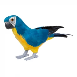 Papegøje, blå/gul, kunstig fugl