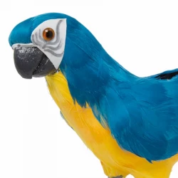 Papegøje, blå/gul, kunstig fugl