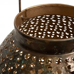 Lanterne i metal m hank, 26cm, bronze look