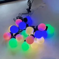 LED Lyskæde med 20 pastelfarvede pærer, 3m ekstra ledning