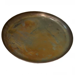 Fad, rust grøn, metal, 28 cm