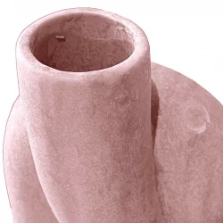 Porcelænsvase, lyserød, H11cm