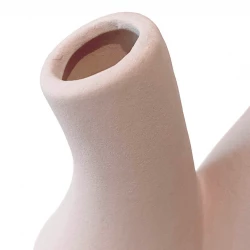 Keramik vase, beige, H13cm