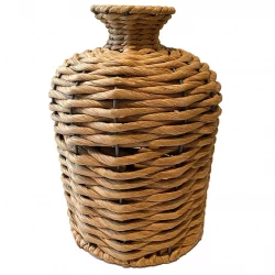 Flettet vase, natur reb, H27cm