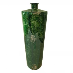 Vase m smal åbning, grøn, 41cm