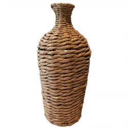 Flettet vase, natur reb, H37cm