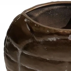 Vase m struktur, bronze, metal, 30cm