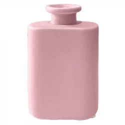 Keramik vase, lyserød, smal rektangulær form