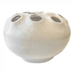 Vase, hvid keramik, Ø23cm