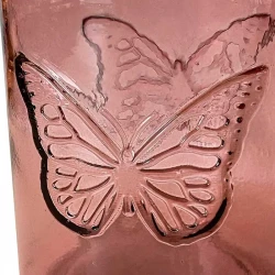 Glasvase, 16cm, lyserød