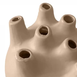 Vase, beige keramik, Ø20,5cm