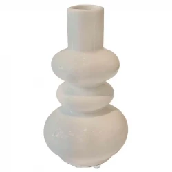 Vase i keramik, H13,5cm, Beige