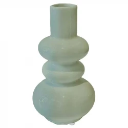 Vase i keramik, H13,5cm, Grøn