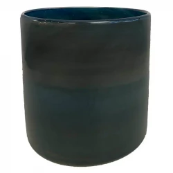 Glasvase i blålige nuancer, H: 20cm