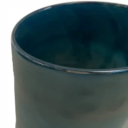 Glasvase i blålige nuancer, H: 20cm