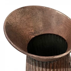 Kande/vase i metal, antik kobber look, H50cm