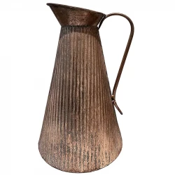 Kande/vase i metal, antik kobber look, H50cm