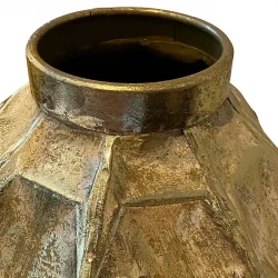 Vase i banket metal, guld, 31cm