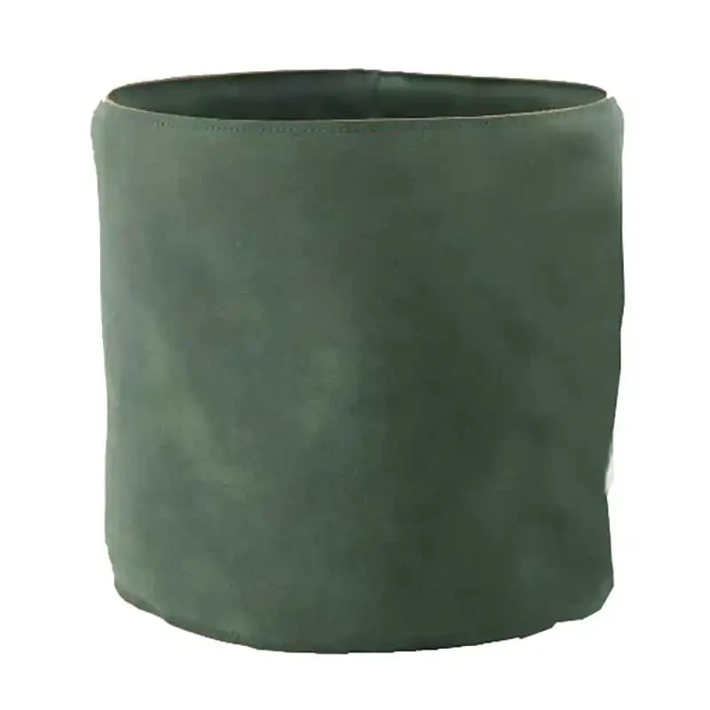 Potteskjuler i læder, Ø21,5cm, grøn