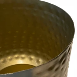 Krukke/potte i metal, mønster i guld, Ø15,50cm