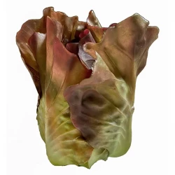 Salathoved, hjertesalat, grøn/rød, 14cm, kunstig mad