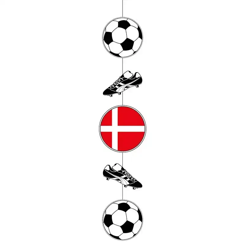 Fodbold ophæng m sko og flag, Dannebrog