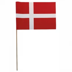 Flag på træpind, Danmark, Dannebrog