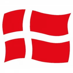Selvklæbende flag, Dannebrog,  A4, (10 stk./pk.)