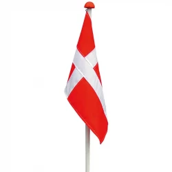 Flagstang 180cm m krydsfod og Dannebrog, m flagline og hejs