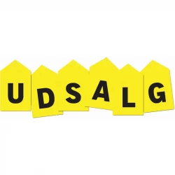 Skiltesæt ( U D S A L G ), 6 løse skilte med hver sit bogstav og hul