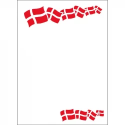 Skilte med flag A3, 25 stk/pakke